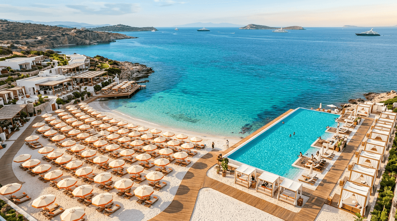 Azure Beach Club kuş bakışı
